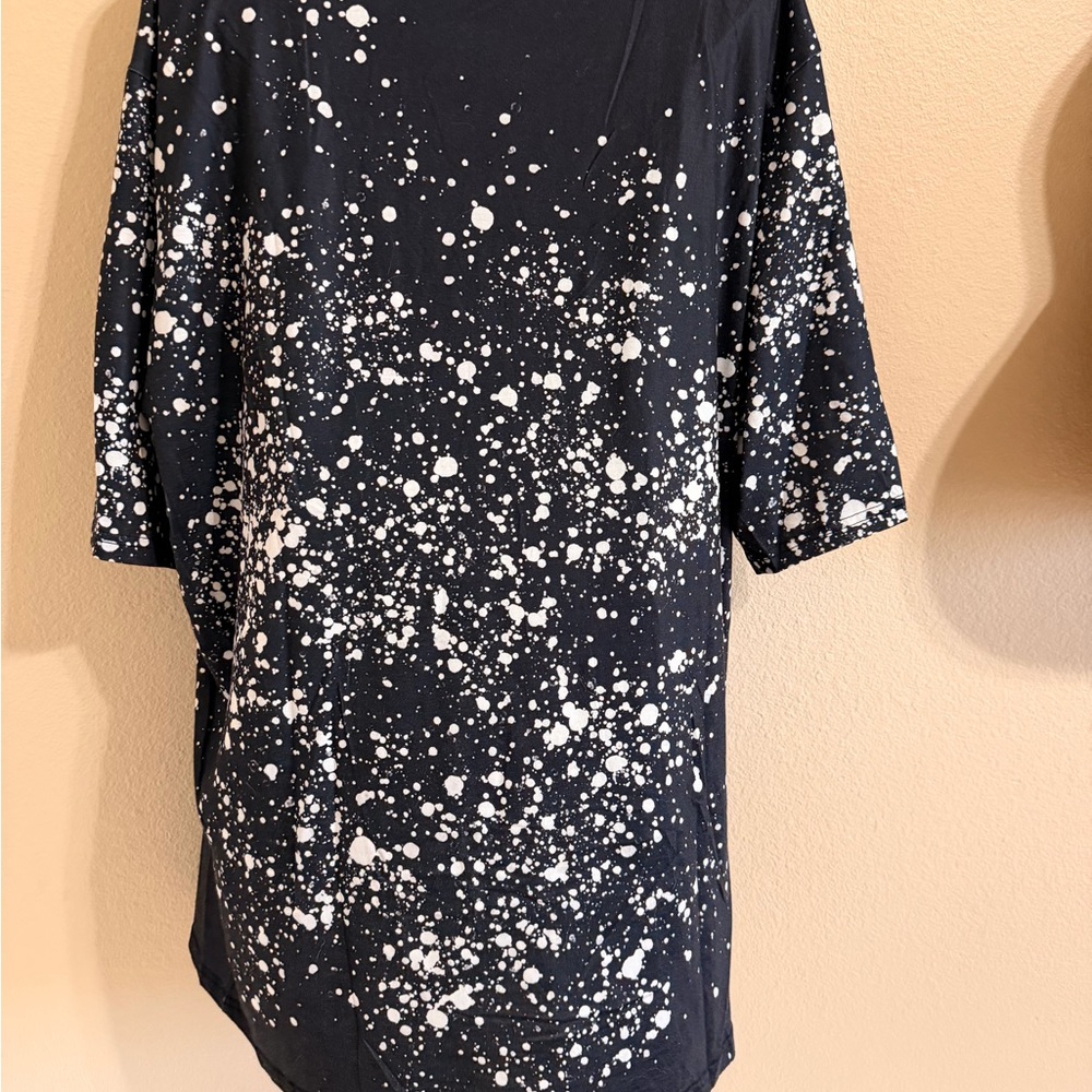Women's Halloween Ghost Tee - Black and Orange - Picture 2 of 3